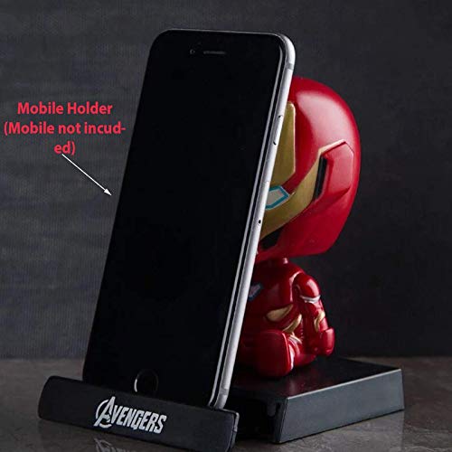 Marvel Avengers Ironman Bobblehead With Mobile Holder For Cars | 13.5 CM |