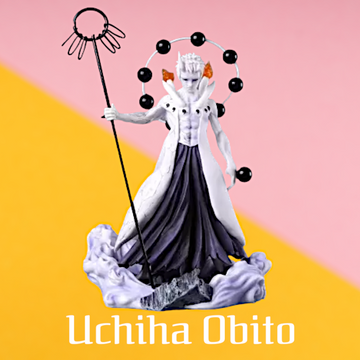 Naruto | Uchiha Obito White Ten Tail Force With Weapon Action Figure | 25 Cms |