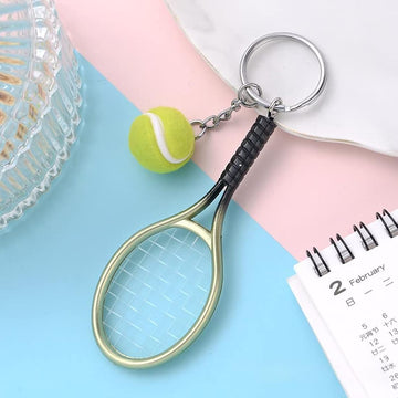 Premium Metal Tennis Keychain | Green | Perfect Gift for Tennis Lovers