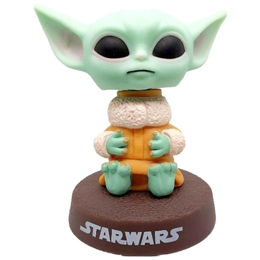 Star Wars |PVC| Mandalorian Baby Yoda Sitting Bobblehead Collectible Figure