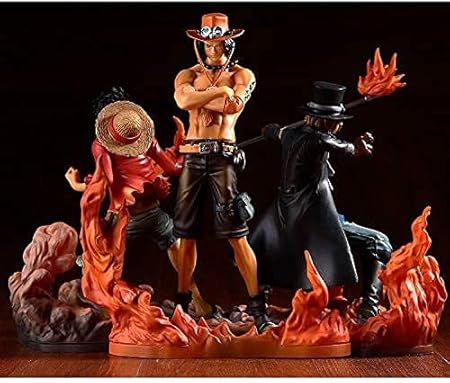 One Piece Figure Group of 3 Luffy : 14 CMS | Sabuo : 15 CMS | Ase : 17 CMS | Statue PVC Action Figure