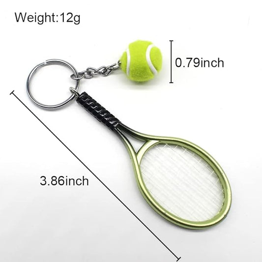 Premium Metal Tennis Keychain | Green | Perfect Gift for Tennis Lovers