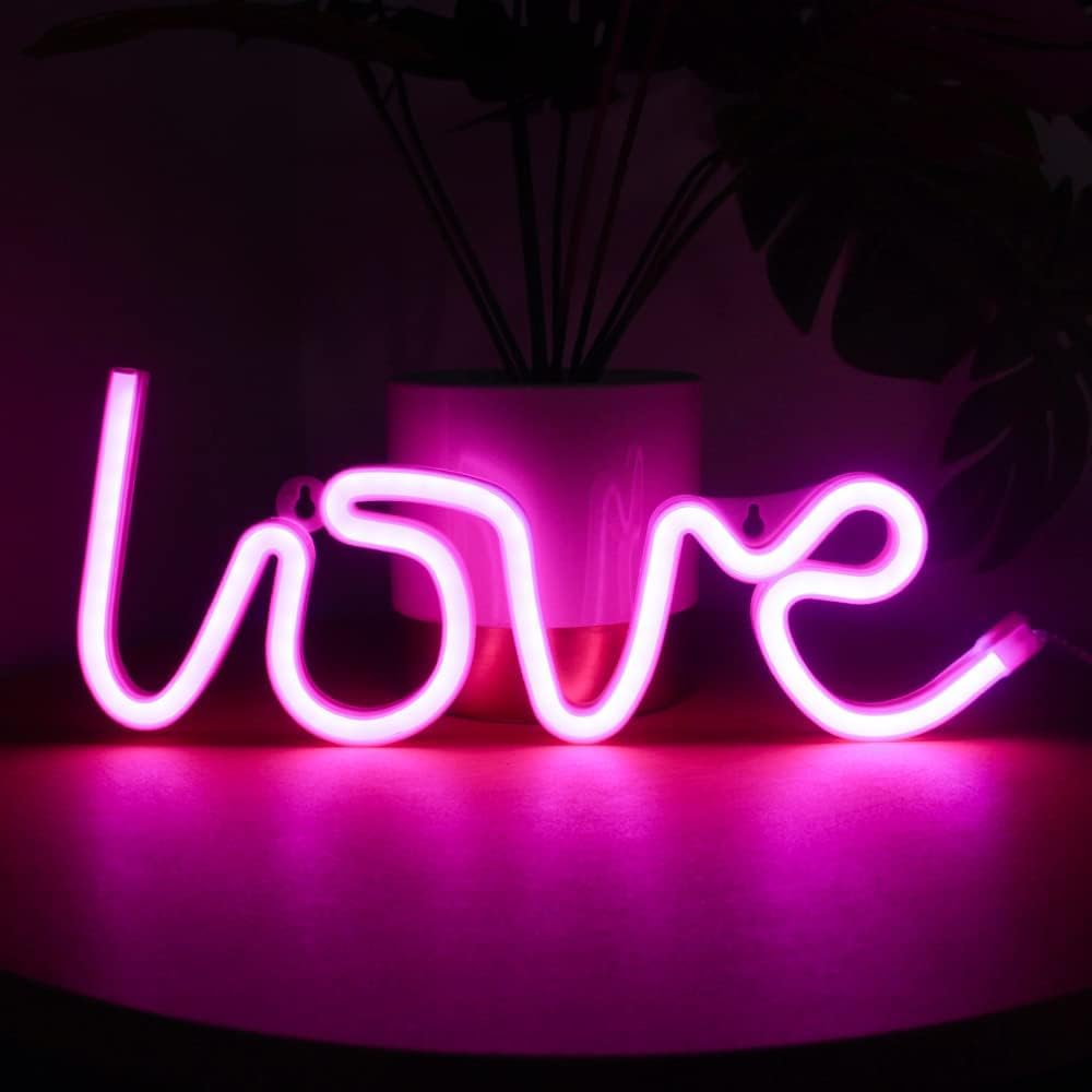 Love Neon LED Light Sign for valentine day gift, Room Decoration | USB |