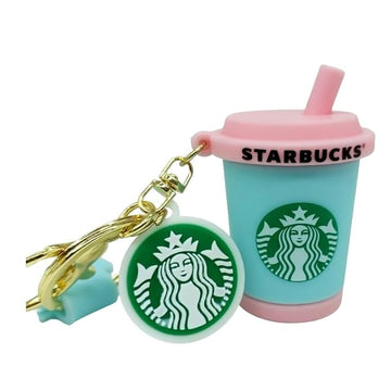 Star Bucks Coffee Mug Blue / pink | Silicone Lanyard | Keychain