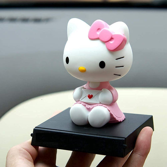 Hello Kitty Bobblehead With Mobile Holder For Cars, Work Desk | 13 CMS |
