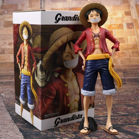 One Piece Monkey D Luffy With 3 Different Faces Action Figurine |27Cm|