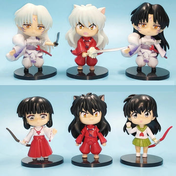 Inuyasha Set Of 6 Action Figure Anime Figurine | 10 CM |