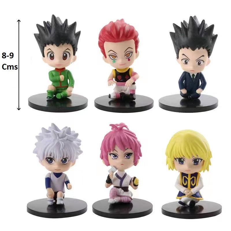 Hunter x Hunter Set Of 6 Sitting Action Figures | 8- 9 CM |