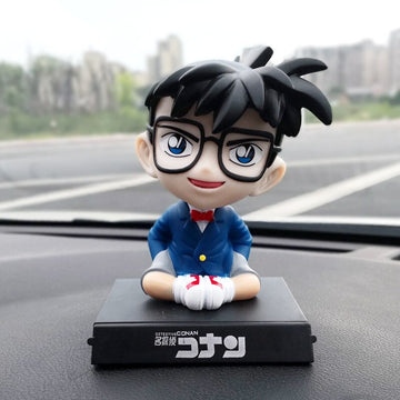 Detective Conan Blue Bobblehead With Mobile Holder For Cars | 14.5 CMS |