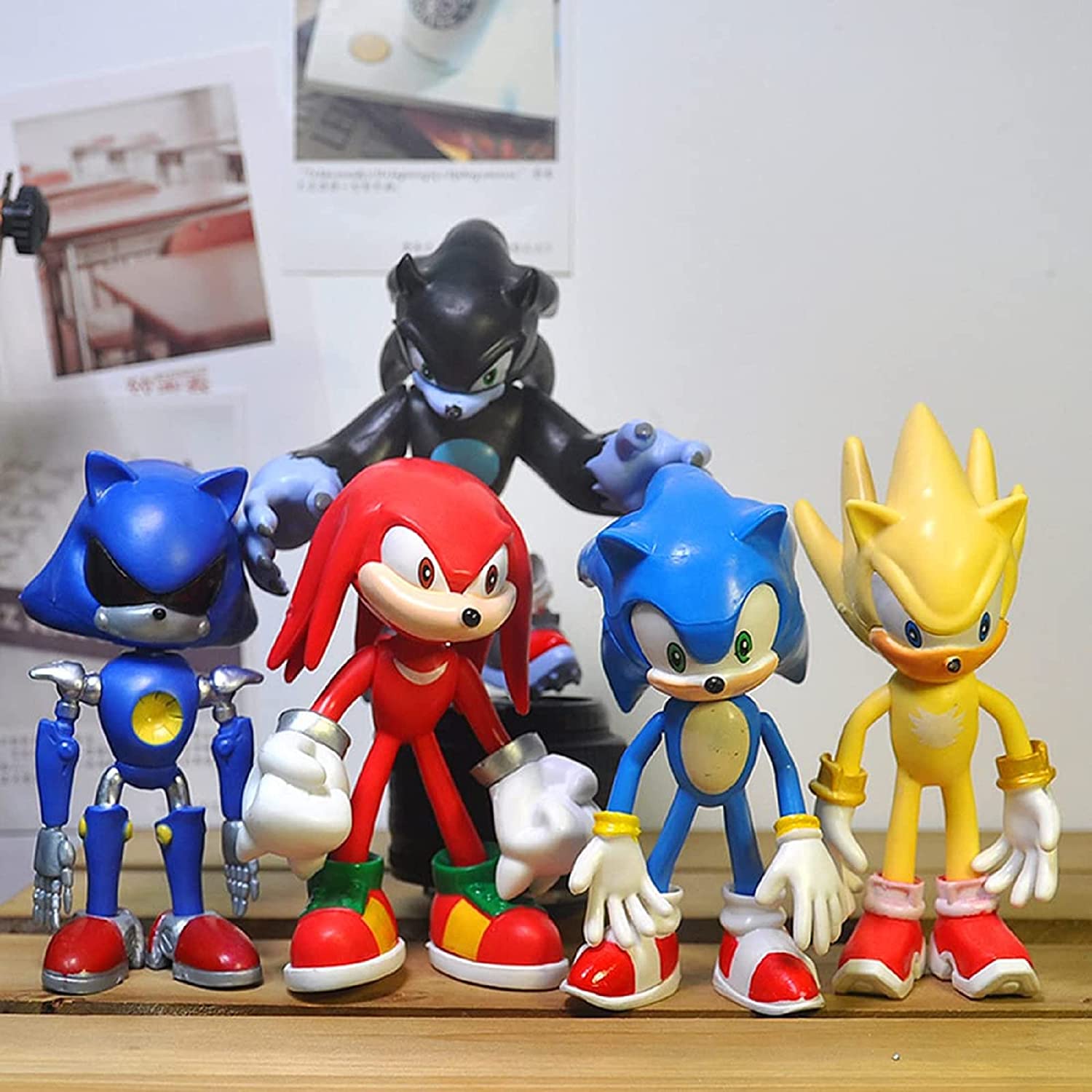 Sonic | Set of 5 Action Figures Set | Spike Sonic, Robo Sonic | 12.5 Cms |
