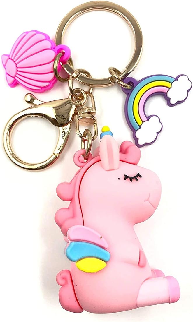 Sleeping Pink Unicorn | 3D Keychain | Silicone