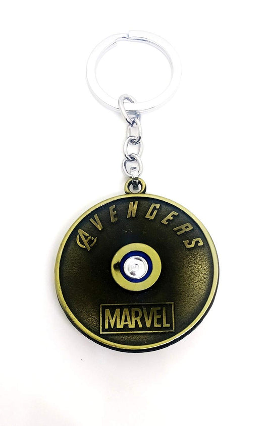 Rotating | Revolving Spinning Black Panther Mask | Golden Metal Keychain