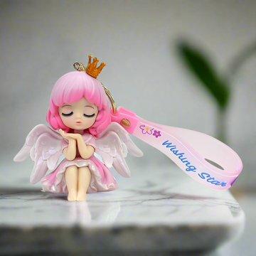 Cute PINK MODEL B Fairy | Premium PVC | Lanyard Keychains |