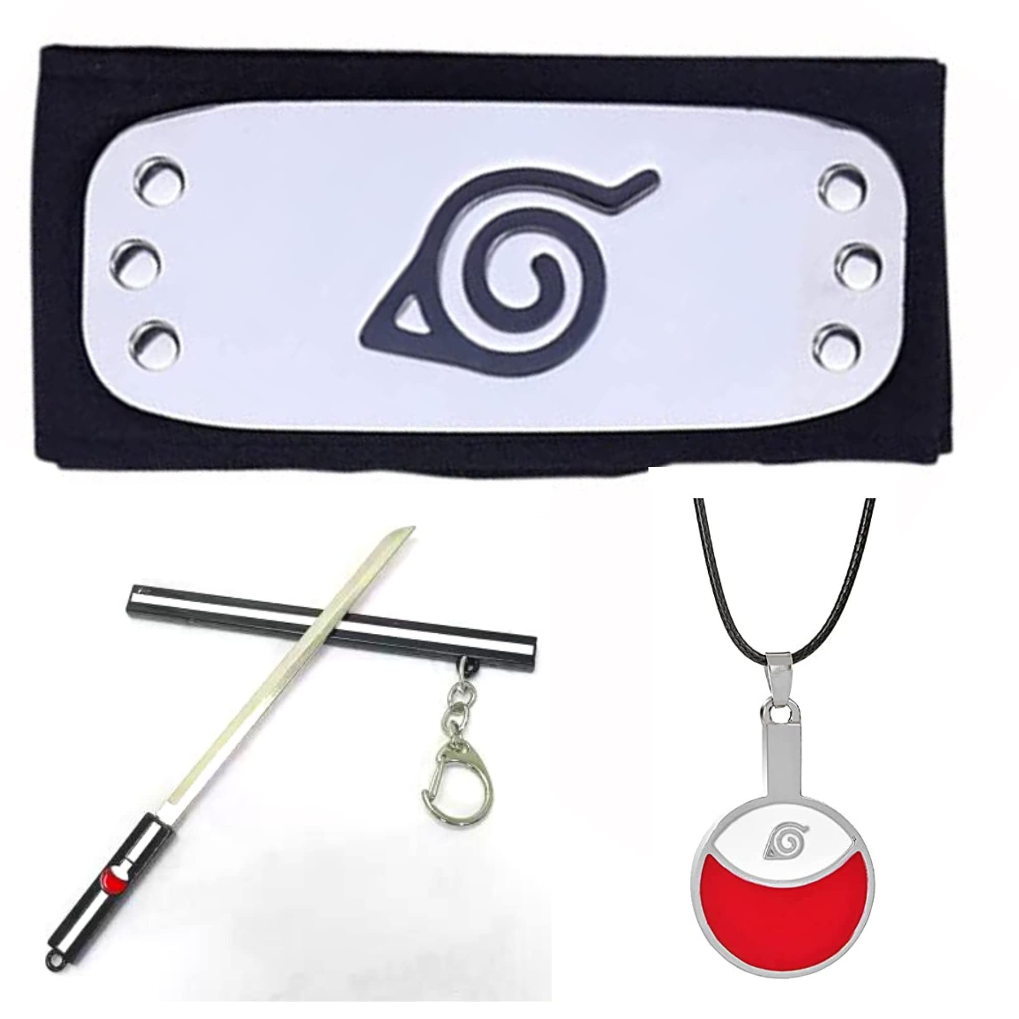 Naruto |PVC| Leaf Village Headband Set of 3 – Ninja Cosplay & Merchandise Collection