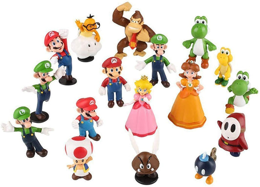 Super Mario Bros |PVC| Mini Toys 18 Pcs Playset Action Figures Collection (3–6 cm)