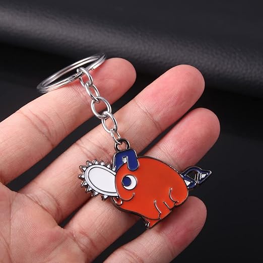 Chainsaw Man Pochita Metal Multicolour Keychain