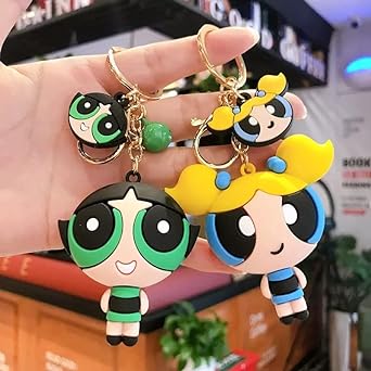 PowerPuff Girls | BUBBLES | 3D Silicone Keychain |