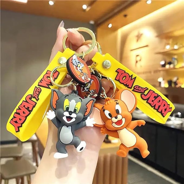 Tom & Jerry Set Of 2 Keychains | Silicone Lanyard Keychain | Premium Q
