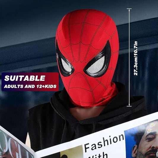 Spider-Man  RED Mask |Cosplay, Adjustable Eyes | Elastic Breathable Material, Unisex