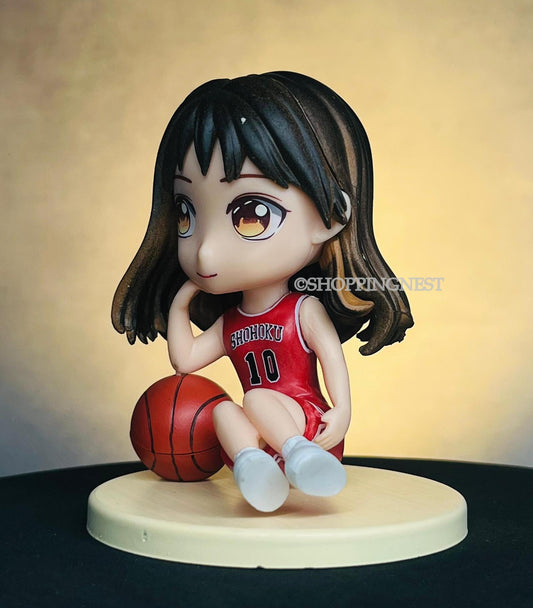 Slam Dunk Q Version Akagi Haruko Model Figure Red Jersey Collect Decor | 9.5 CMS |