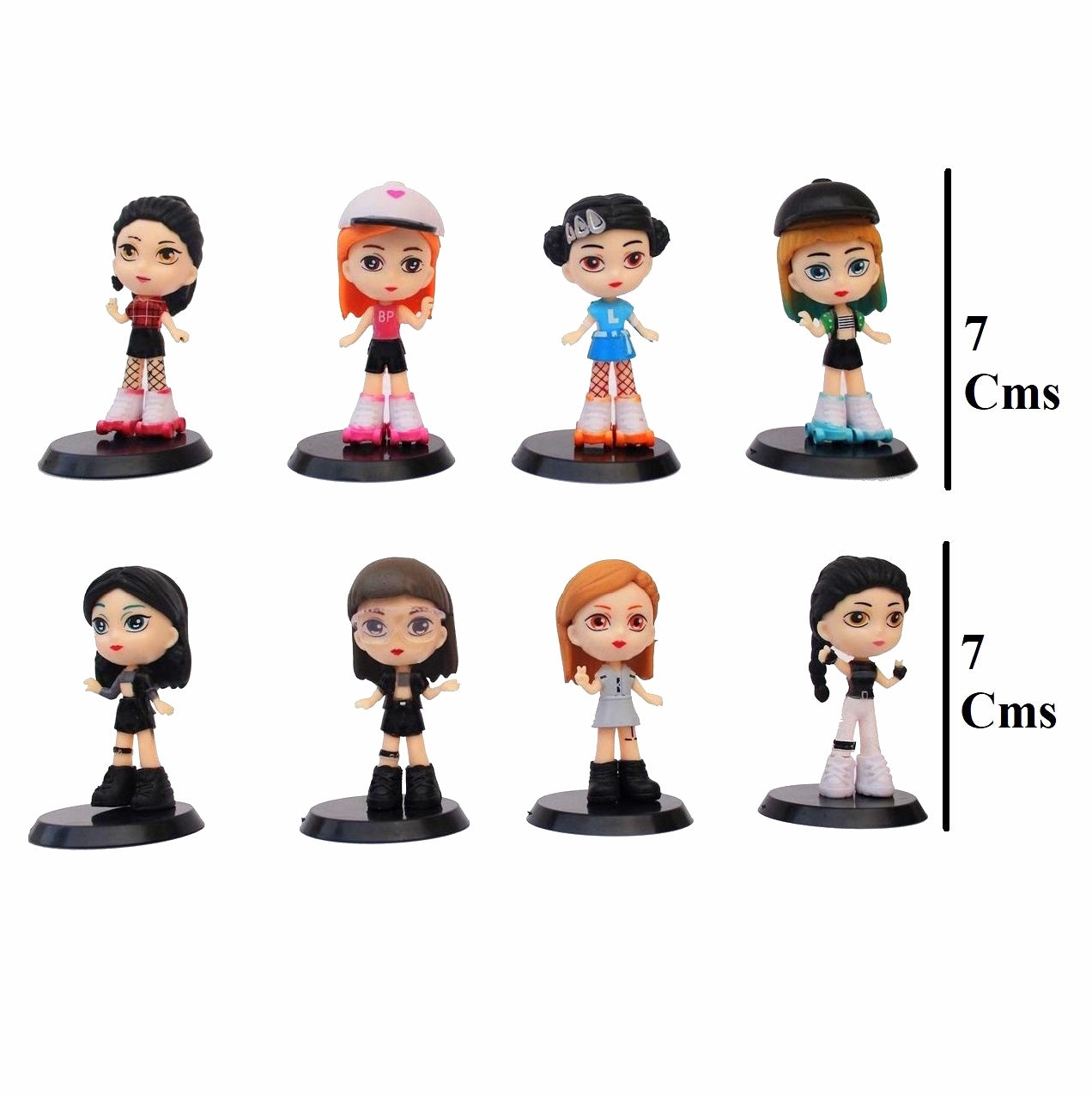 Blackpink Music Band | Set Of 8 Action Figures | 7 Cms |