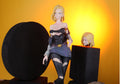 DBZ ANDROID 18 DOUBLE FACE Action figure with a yellow background