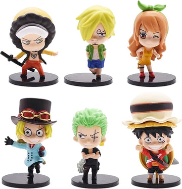 ONE PIECE Set Of 6 Action Figures SET A | 10 Cms |