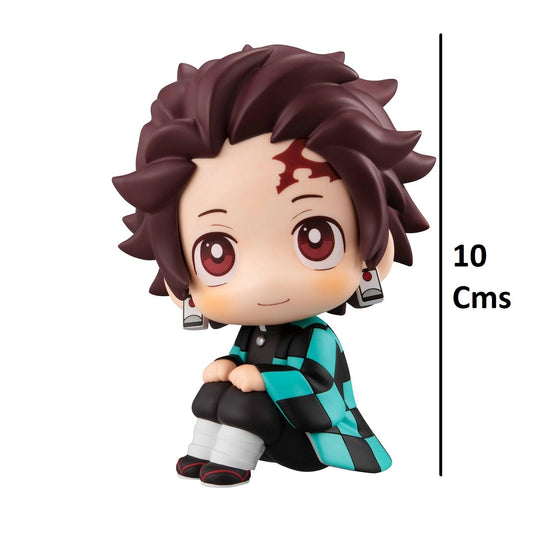 Demon Slayer Kimetsu No Yaiba Kamado Tanjiro Sitting Action Figure | 10 Cms  |