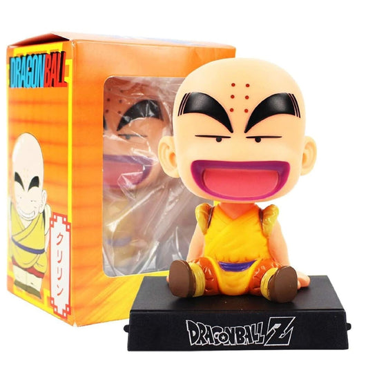 DBZ Krillin Bobblehead With Mobile Holder For Cars, Study Table | 13 CMS |
