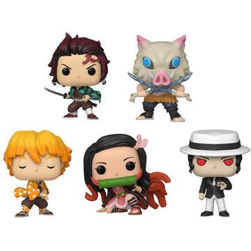 Demon Slayer Funko Pop Set of 5 |PVC| Anime Action Figures Without Box | Collectible Set by ShoppingNest