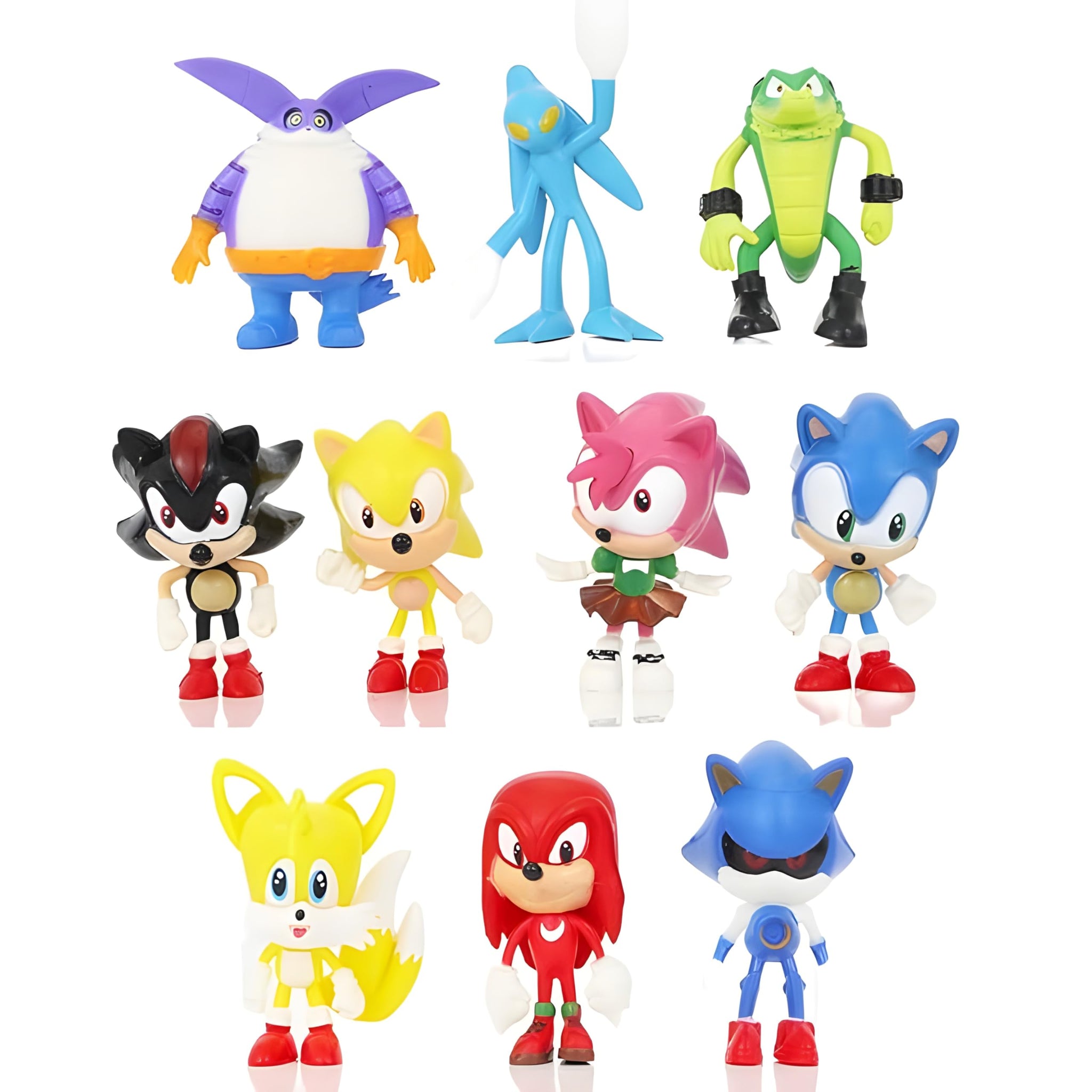 Sonic Hedgehog Set of 10 Action Figures 8–10cm |PVC| Collectible by ShoppingNest