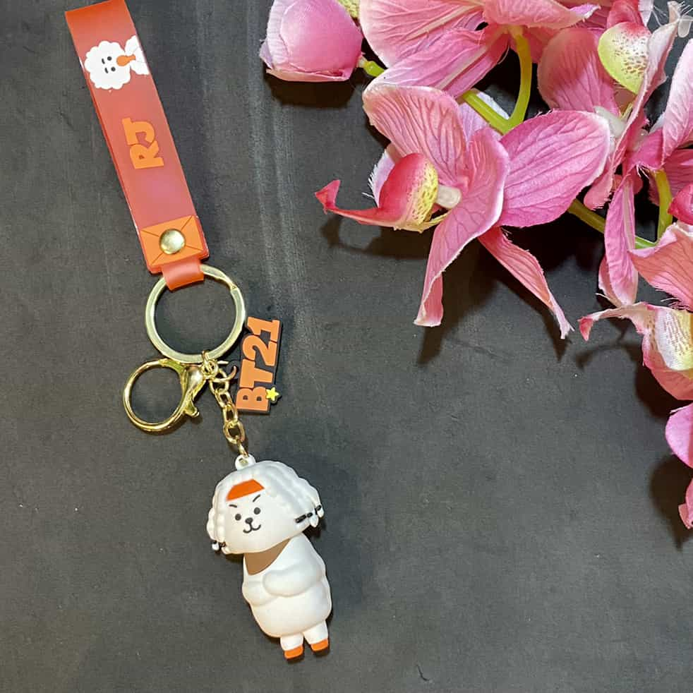 BTS Band RJ Premium | Silicone 3D Lanyard | Keychain