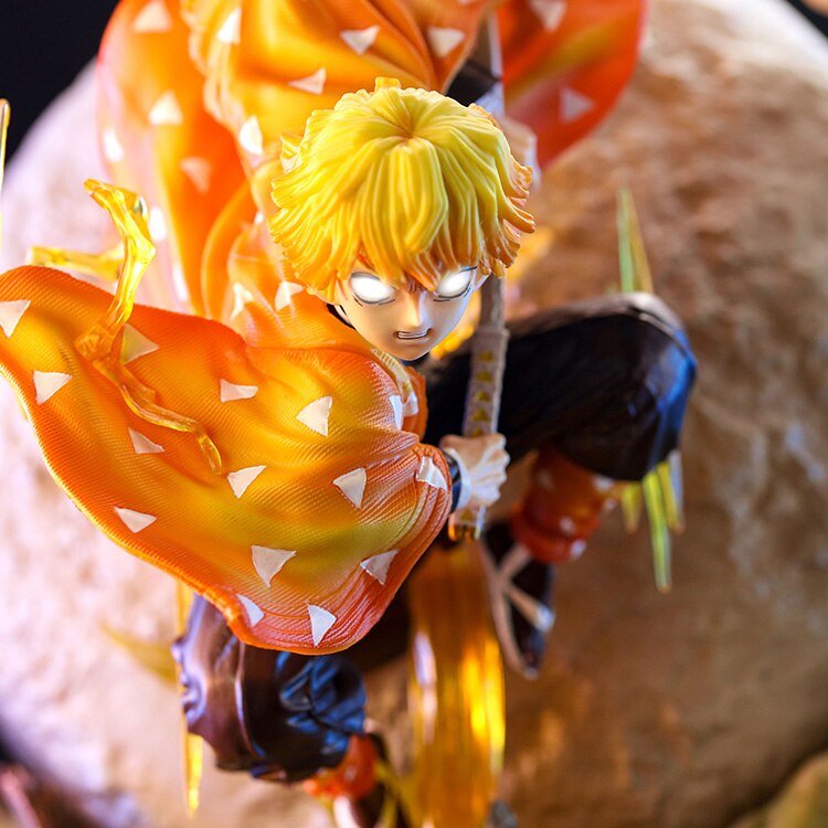 Demon Slayer | Zenitsu Agatsuma Action Figure | Lights & Interchangeable Heads | 51 Cms |