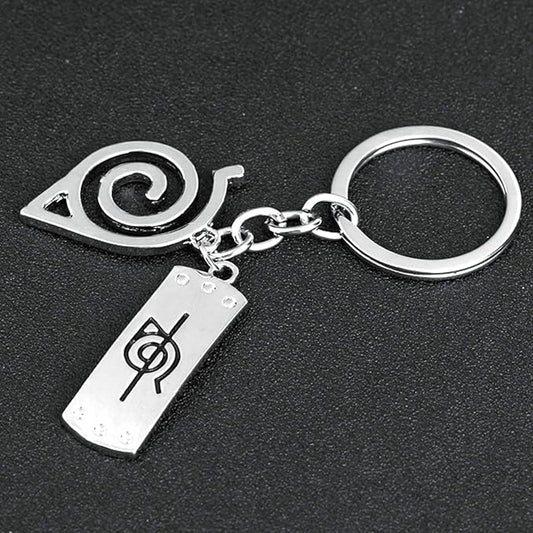 Naruto Anime |LEAF Logo and Headband | Metal Keychain