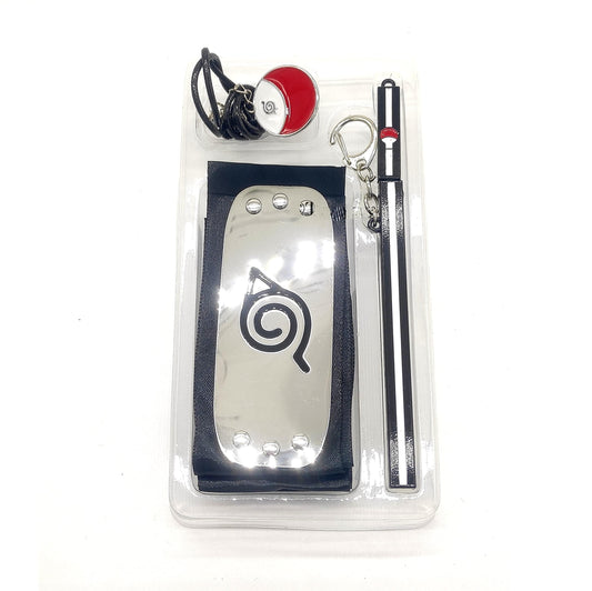 Naruto |PVC| Leaf Village Headband Set of 3 – Ninja Cosplay & Merchandise Collection