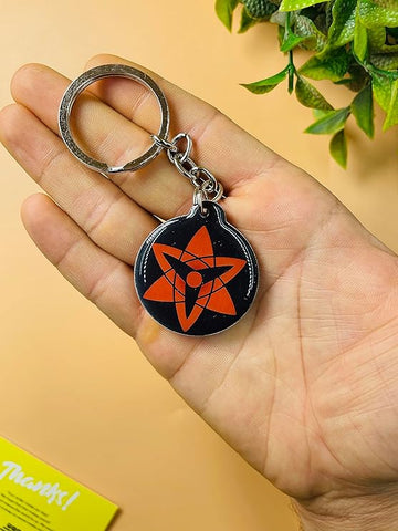 Naruto Anime | Sharingan Crystal 3D Model A | Metal Keychain