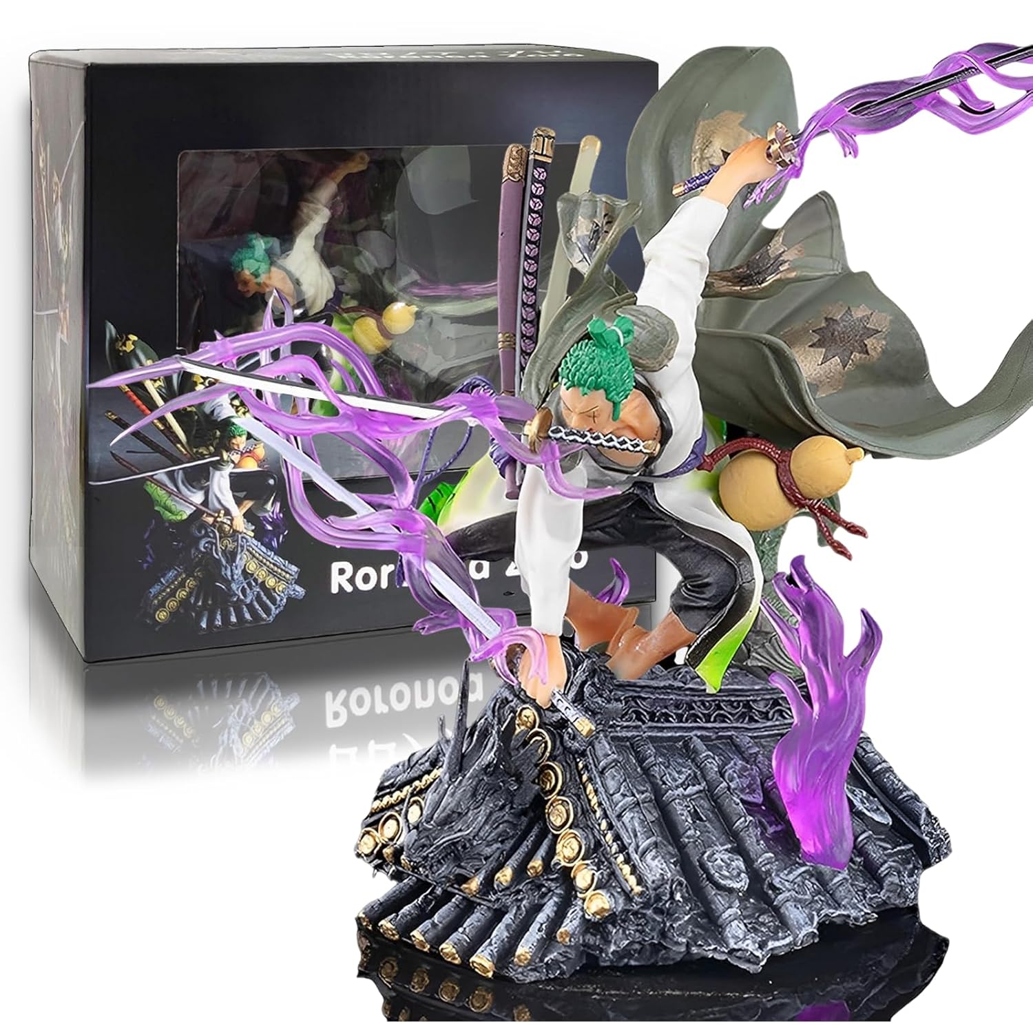 One Piece | Roronoa Zoro On Roof Combat Mode Action Figure | 20 Cm |