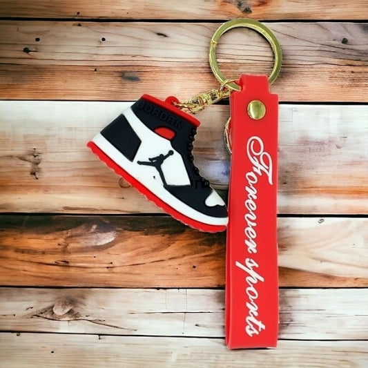 Nike Jordan RED Silicone Lanyard Keychains - Stylish