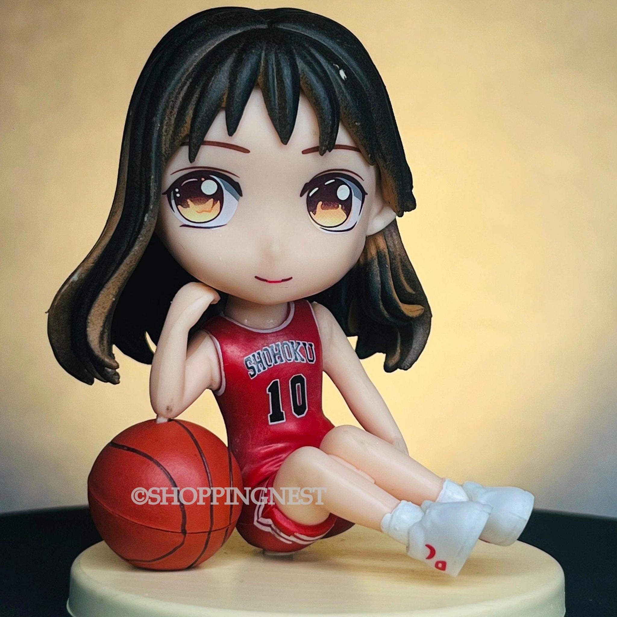 Slam Dunk Q Version Akagi Haruko Model Figure Red Jersey Collect Decor | 9.5 CMS |