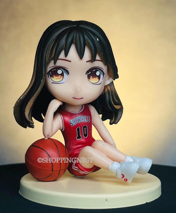 Slam Dunk Q Version Akagi Haruko Model Figure Red Jersey Collect Decor | 9.5 CMS |