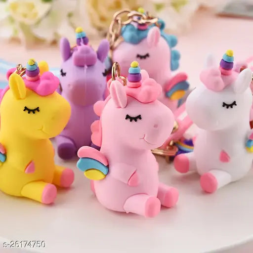 Sleeping Yellow Unicorn | 3D Keychain | Silicone