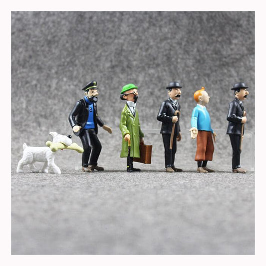 The Adventures of Tintin Set Of 6 Pieces Action Figurines |10 Cms |