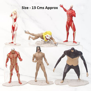 Attack on Titan | The Armored Titan Set Of 6 Action Figures | 13 Cm |