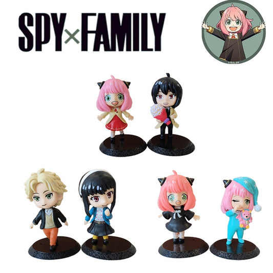 Spy X Family | Set Of 6 Anime Action Figures Model C | 9-10 Cm |