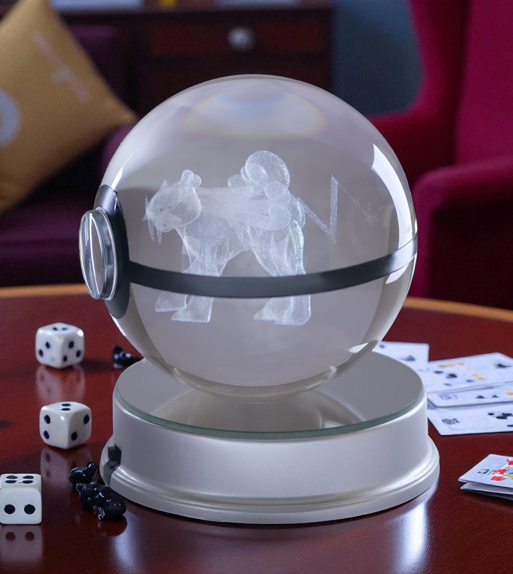 Raikou Pokémon Crystal Poké Ball 3D without light 