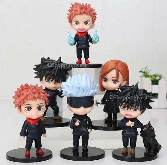 Jujutsu Kaisen Set Of 6 Action Figures 8-| 10 Cms  | SET B