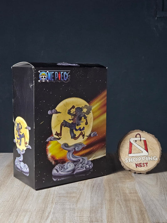 One PIece Gear 5 Luffy Sun God Nika Flying under MOON with light Action Figure PVC Multicolour | 28 CMS  |