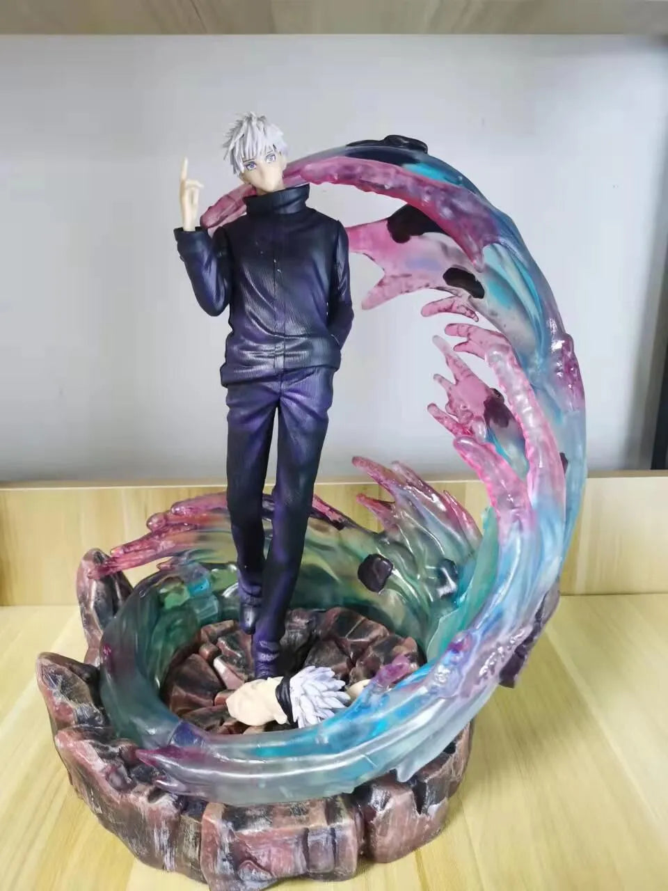 Gojo Led Figure Jujutsu Kaisen Gojo Satoru LED Lights And Changeable Head Action Figur