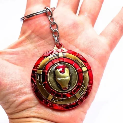 Rotating Revolving | Spinning IM Sheild with Head Metal | Primium Golden Keychain |