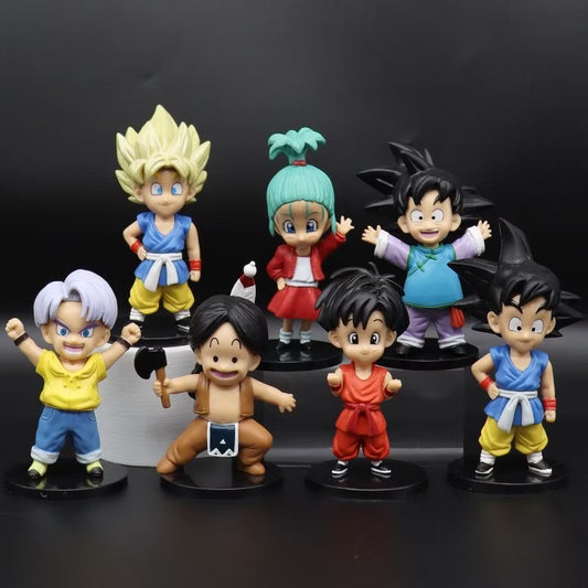 Dragon Ball Z Childhood Ver. 7 Pcs Action Figure Set (10 cm) |PVC| Anime Collectible by ShoppingNest